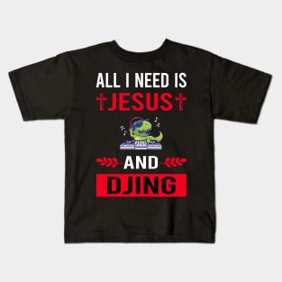 I Need Jesus And Djing DJ Disc Jockey Deejay Kids T-Shirt